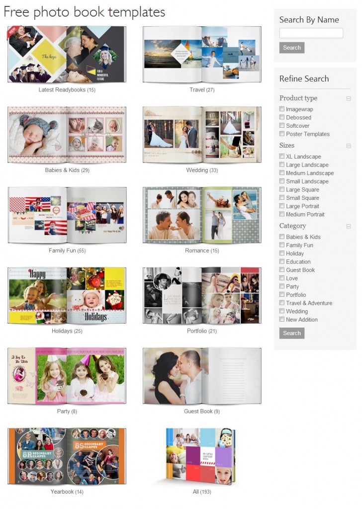 Free Photobook Templates | Readybooks