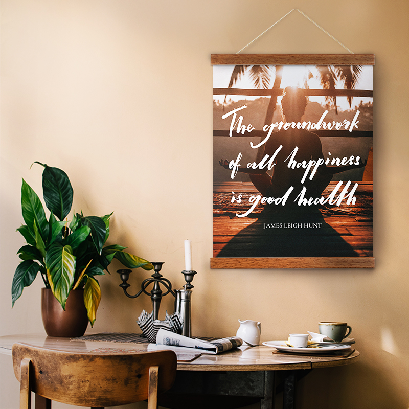 Personalisable hanging canvas to motivate your daily habits.