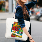 Canvas tote bags are great for artists to showcase their work on the go.